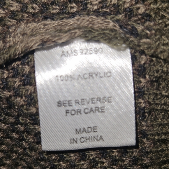 Camo Cardigan Oversized Women's Size Small Green Black Sweater Alison Andrews - Picture 11 of 12